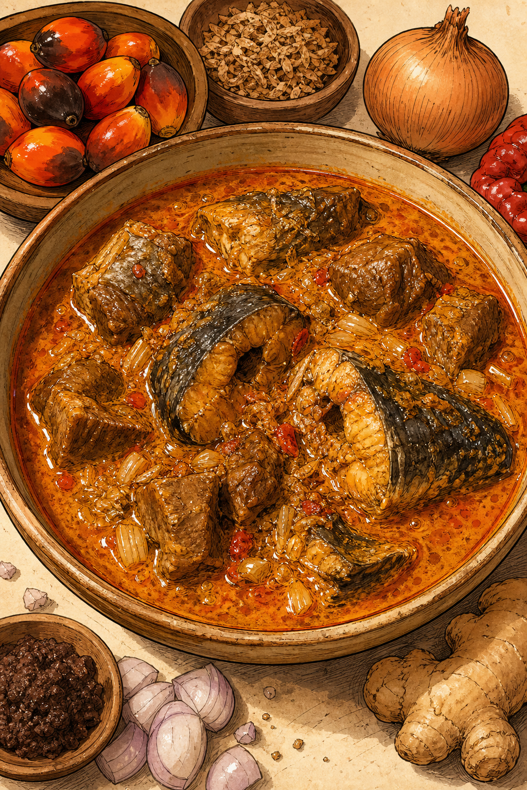 Delta-Style Banga Soup with Catfish and Banga Spices