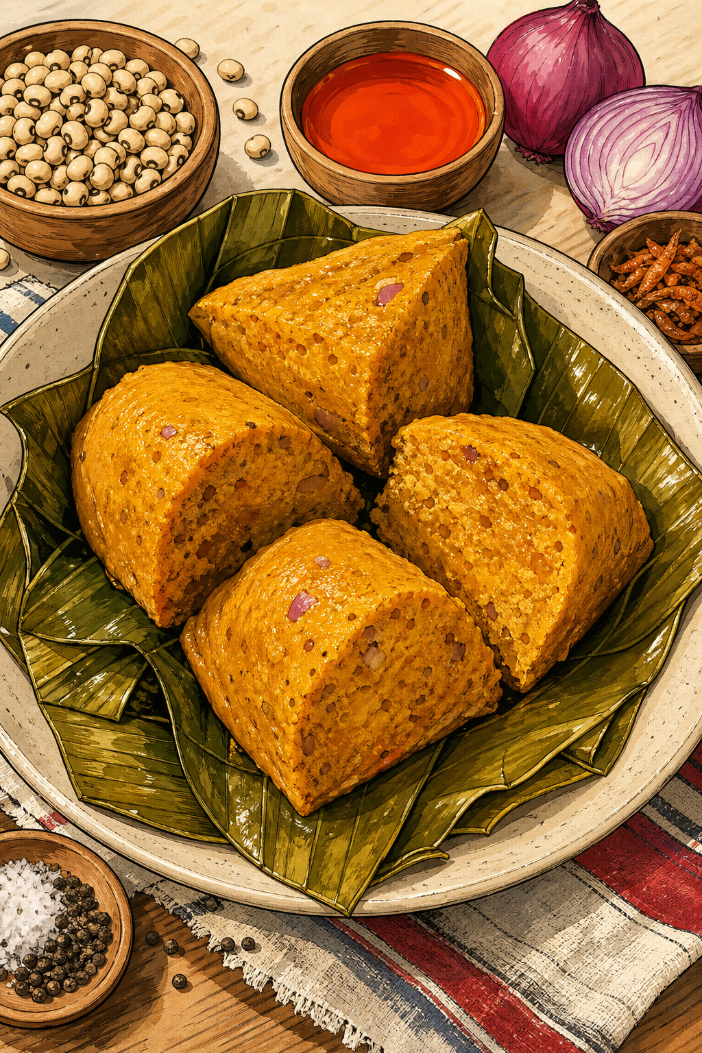 Okpa (Steamed Bambara Nut Pudding)
