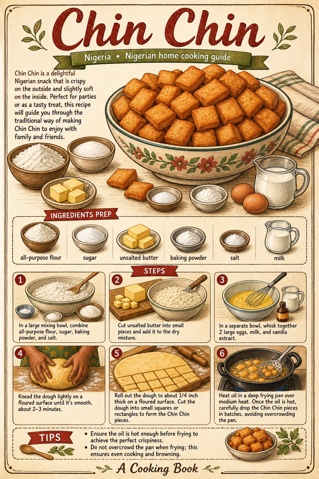 Chin Chin illustrated step-by-step cooking guide