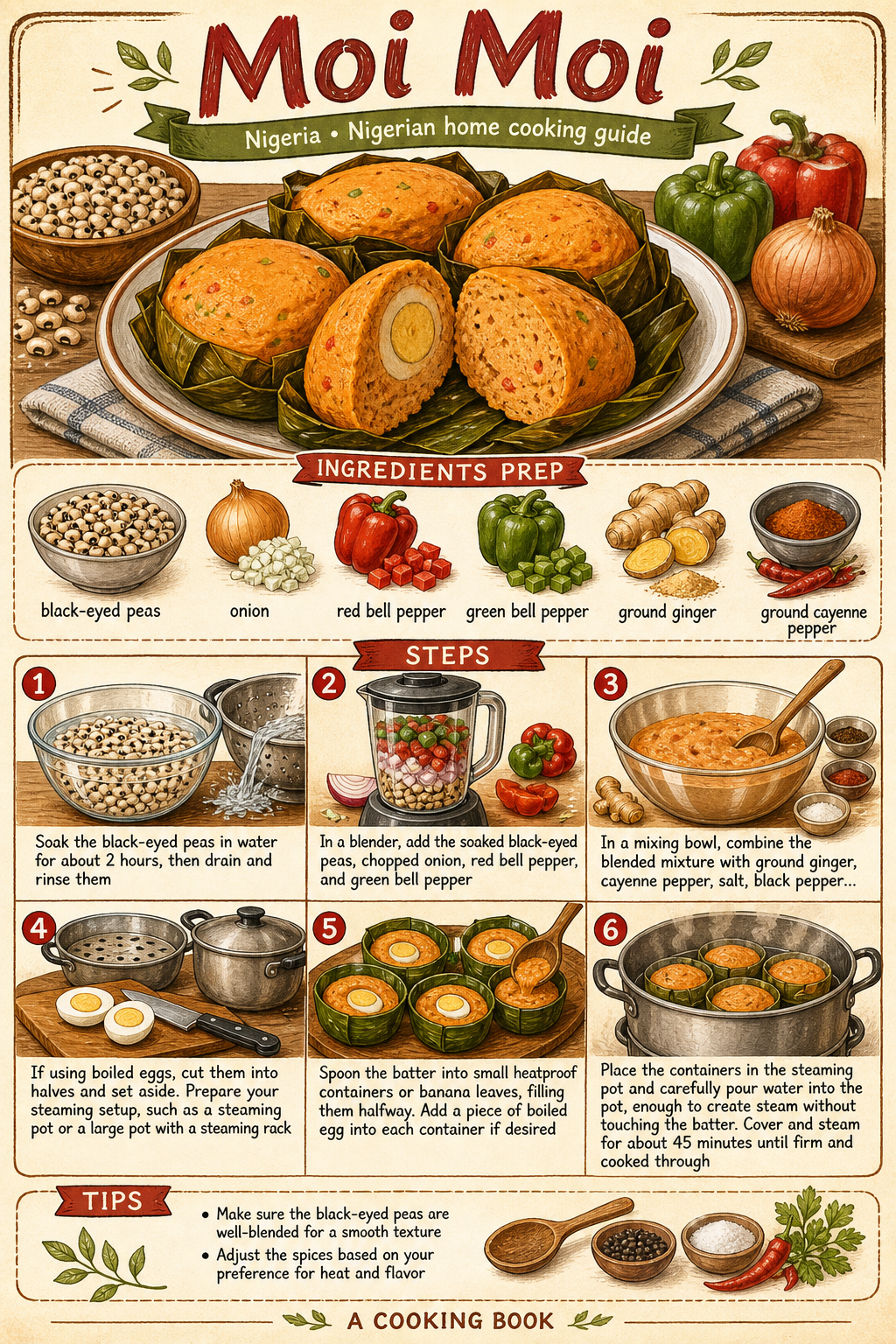 Moi Moi illustrated step-by-step cooking guide