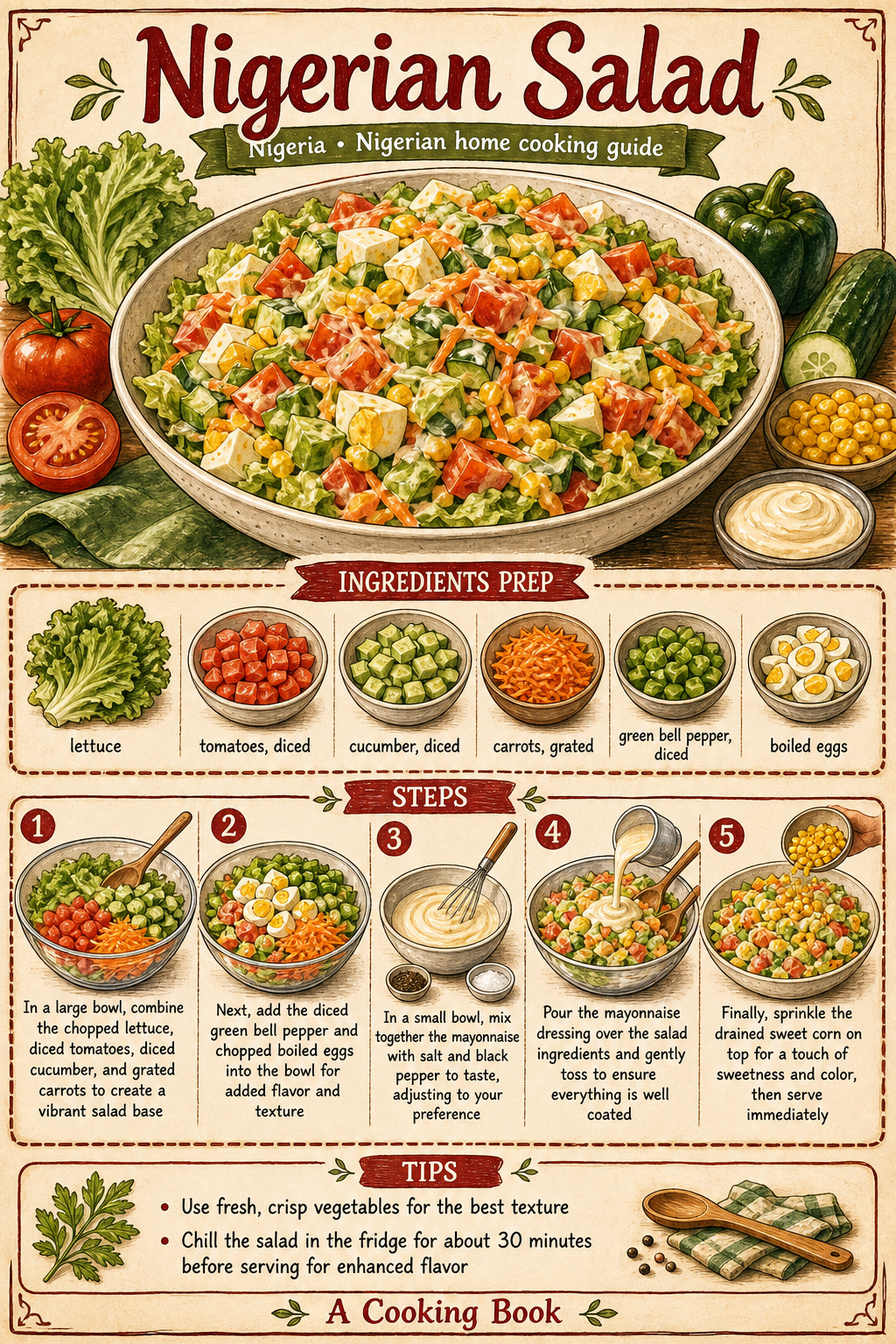 Nigerian Salad illustrated step-by-step cooking guide