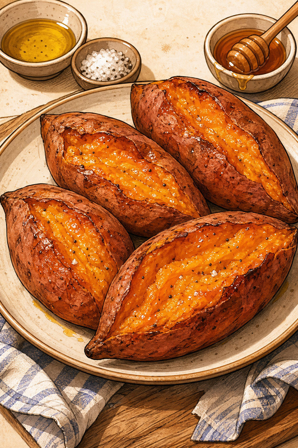 Chinese Street-Style Roasted Sweet Potatoes