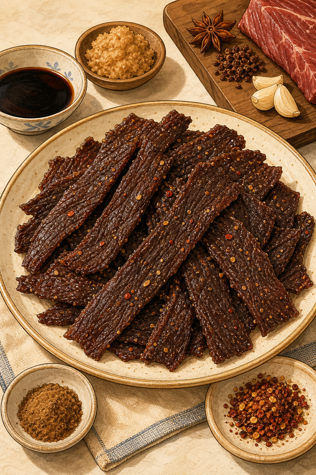 Five-Spice Beef Jerky