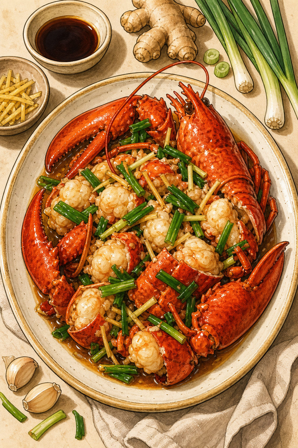 Ginger Scallion Lobster