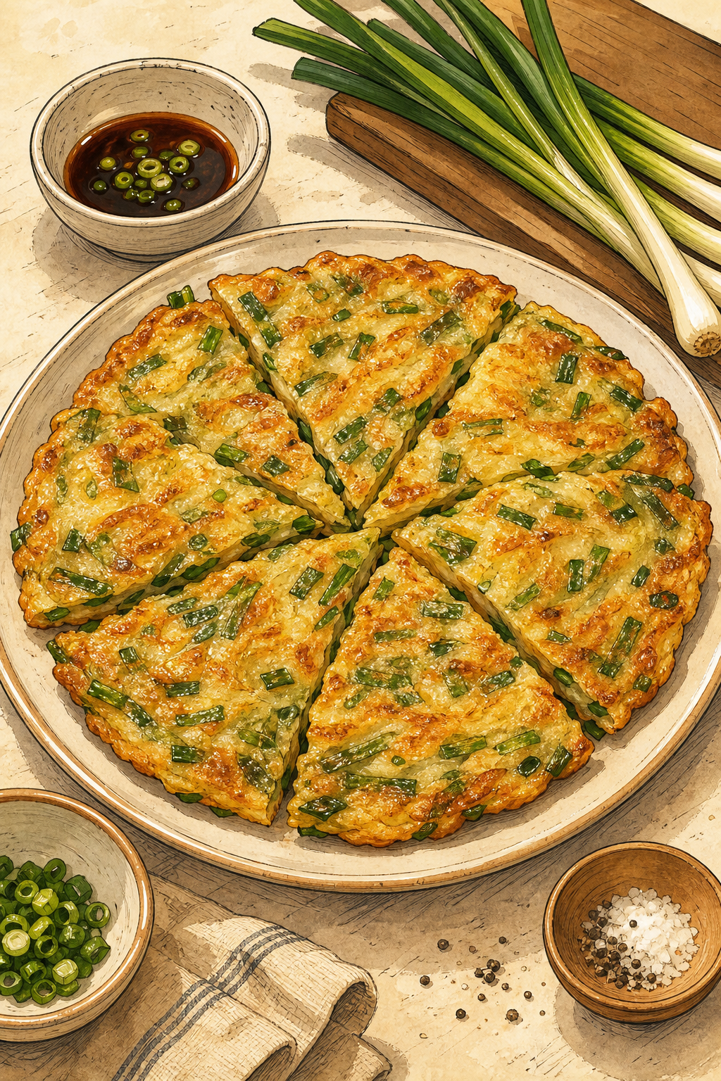 Pajeon (Korean Scallion Pancake)