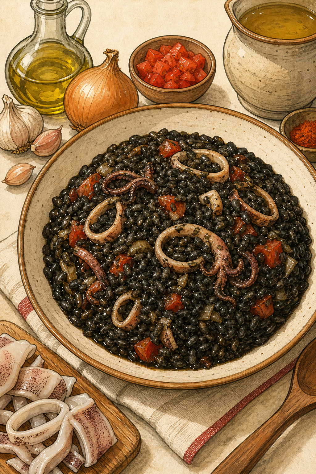 Arroz Negro con Calamares