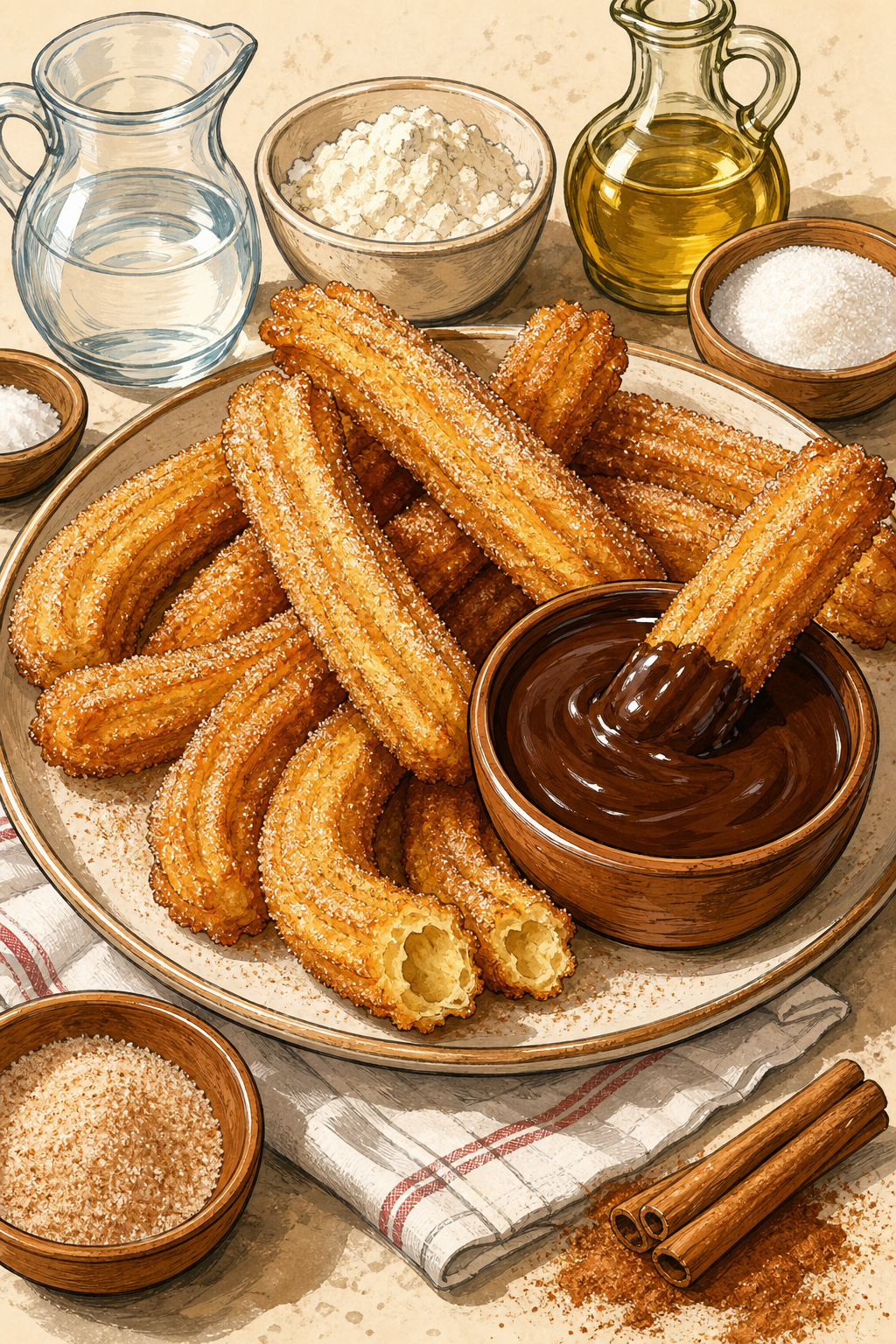 Churros con Chocolate