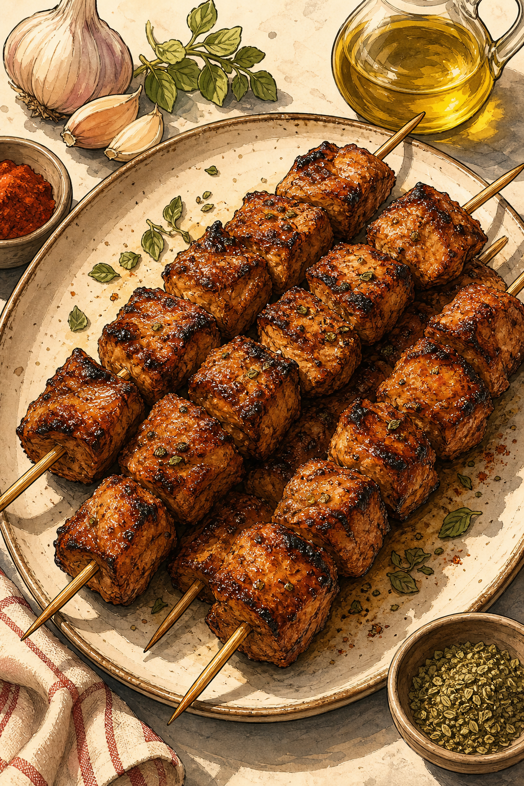 Pinchos Morunos (Spanish Moorish-Spiced Pork Skewers)