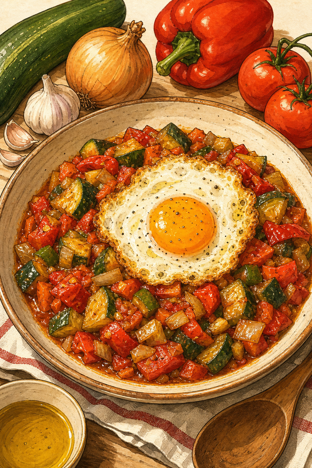 Pisto Manchego (Spanish Vegetable Stew)