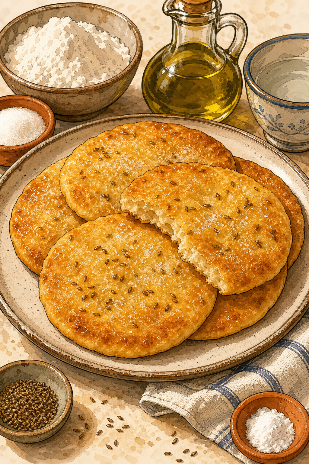 Tortas de Aceite de Sevilla (Thin Baked Olive Oil and Anise Crisps)