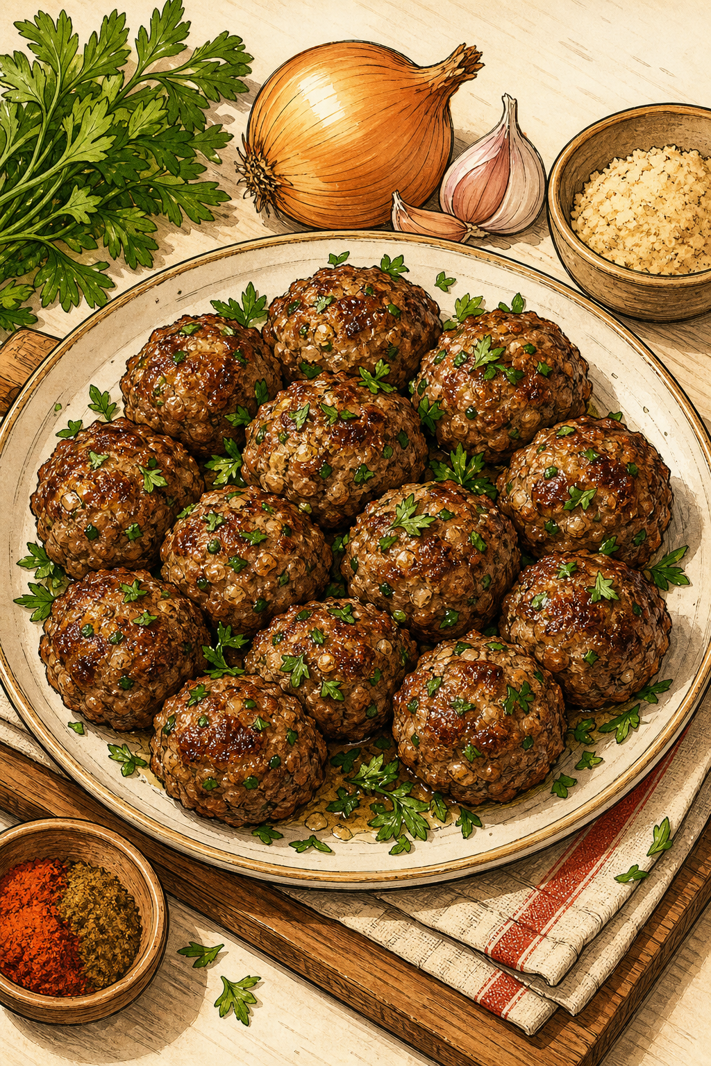 Anne Köftesi (Turkish Home-Style Meatballs)