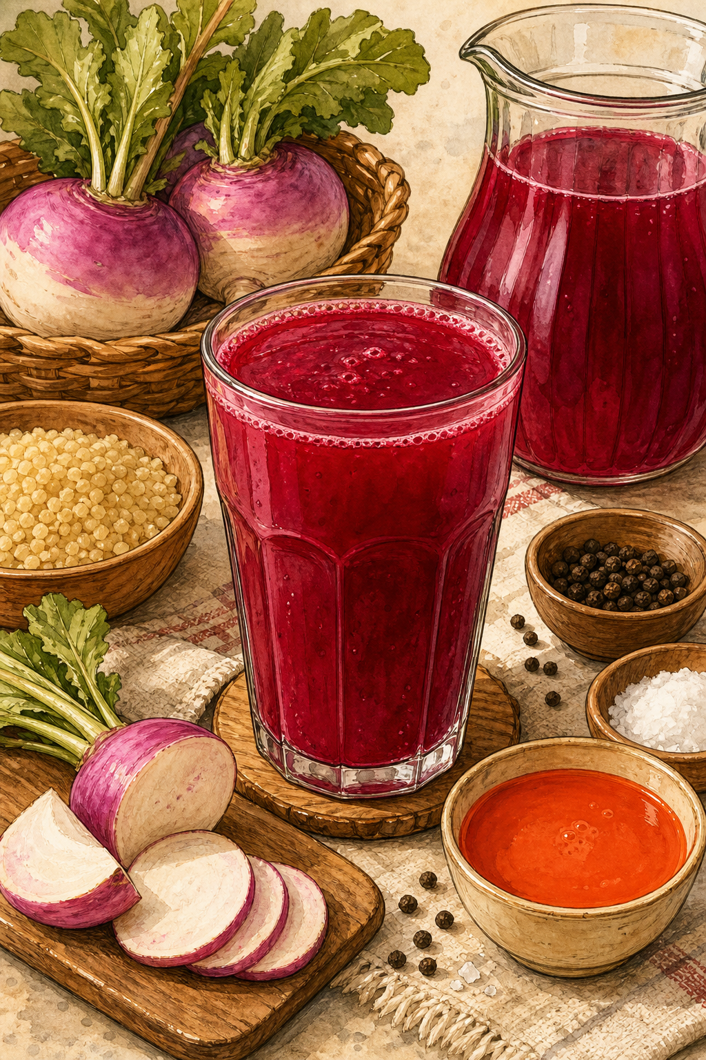 Adana Şalgam Suyu (Fermented Black Carrot Drink)