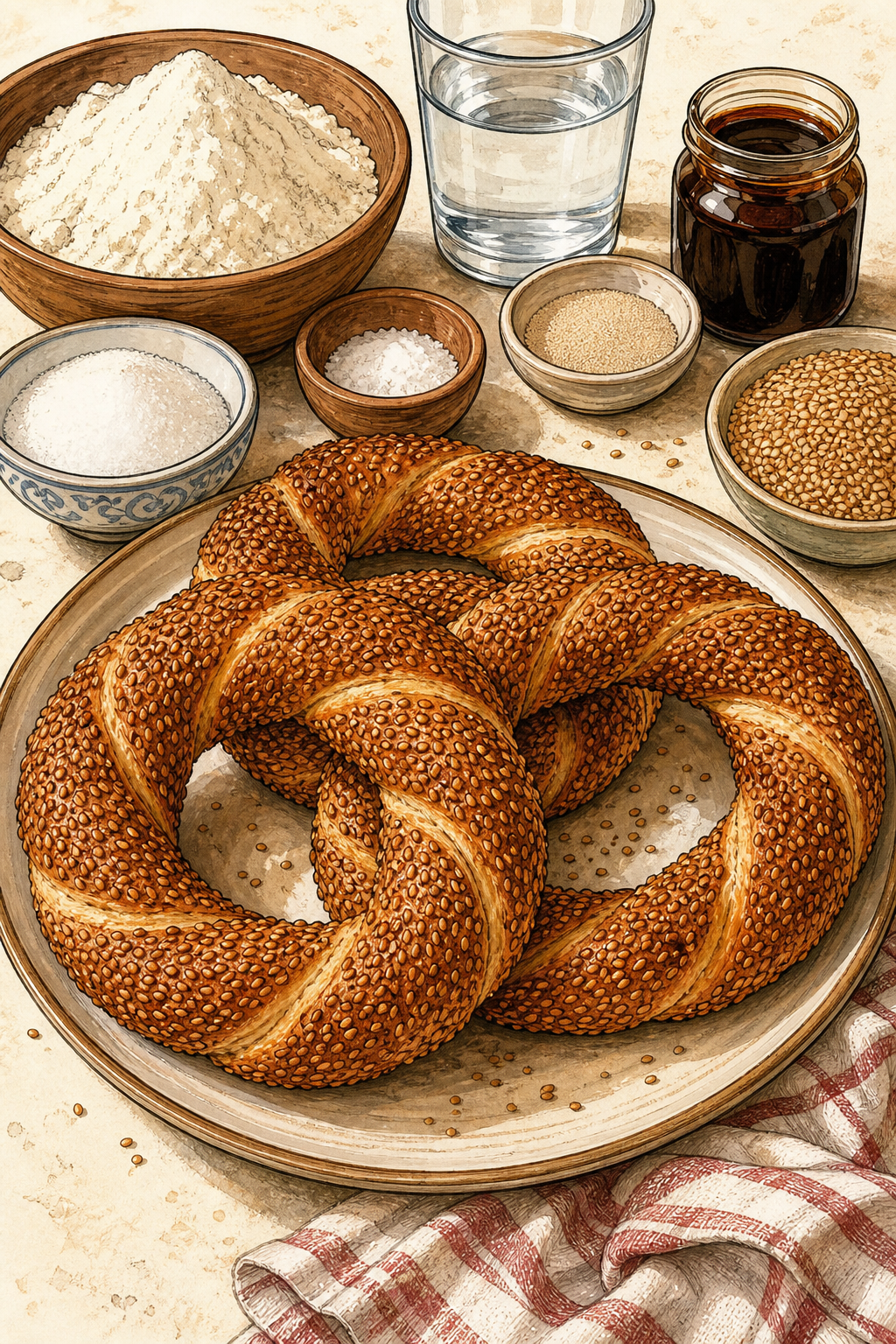 İstanbul Simidi (Sesame-Crusted Turkish Bread Rings)