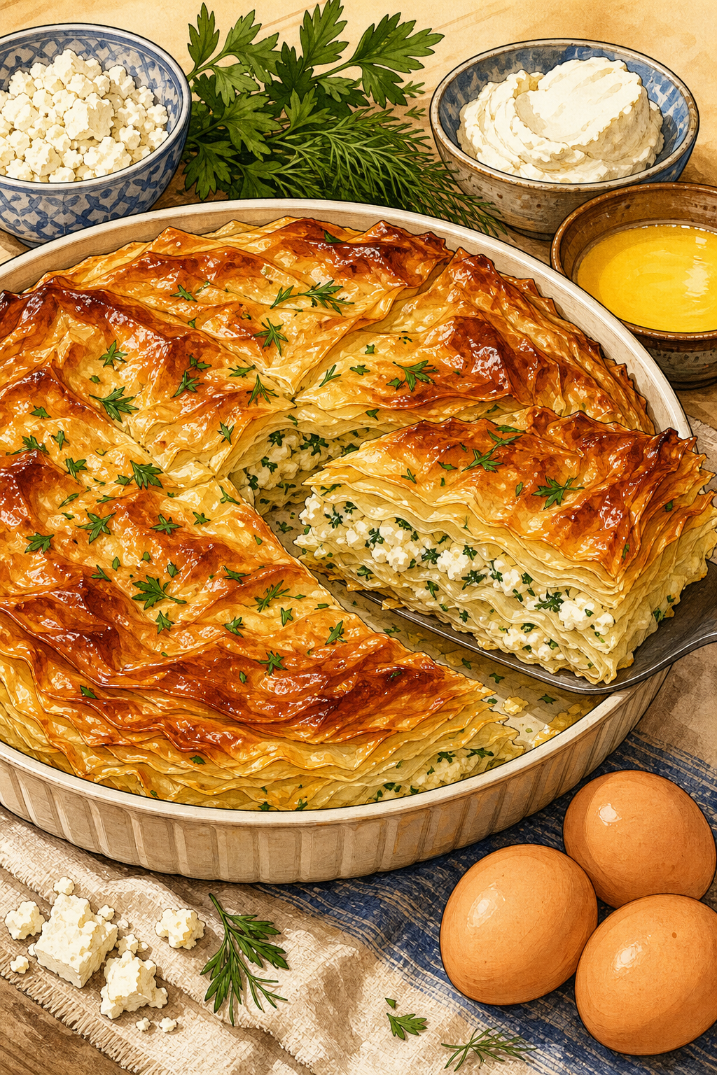Su Böreği (Turkish Boiled-Pastry Cheese Börek)