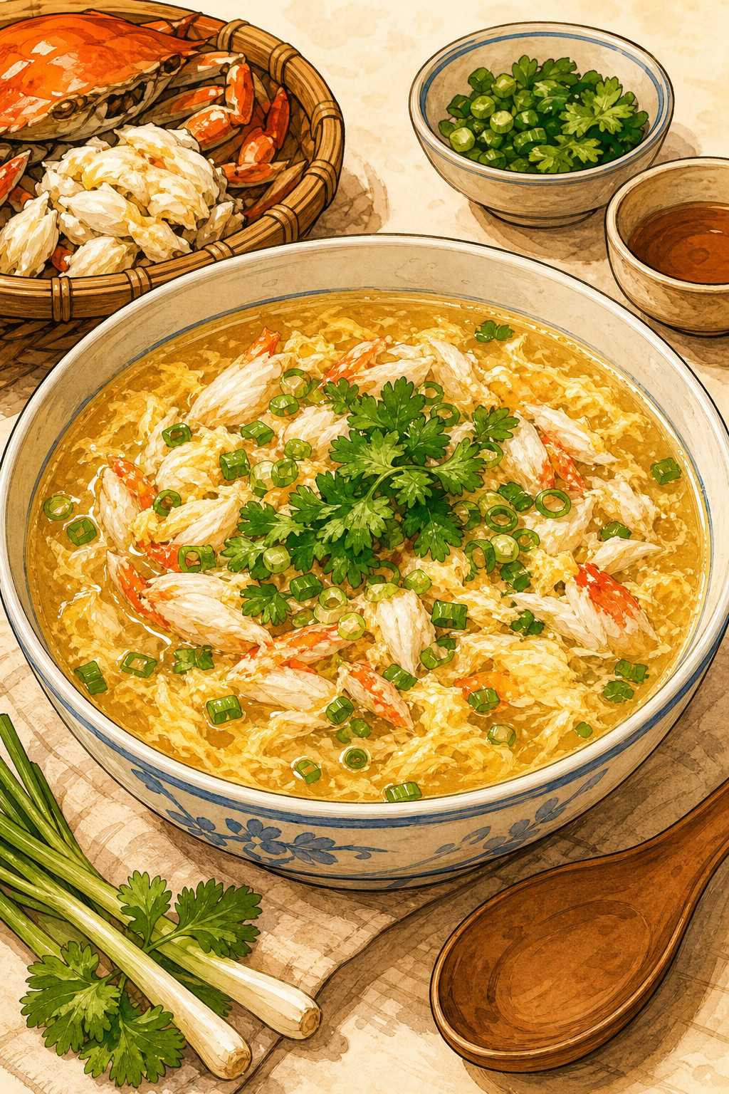 Súp Cua (Vietnamese Crab and Egg-Drop Soup)