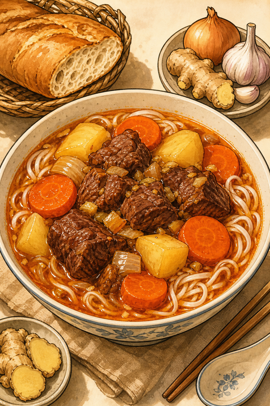 Bò Kho (Vietnamese Lemongrass Beef Stew)