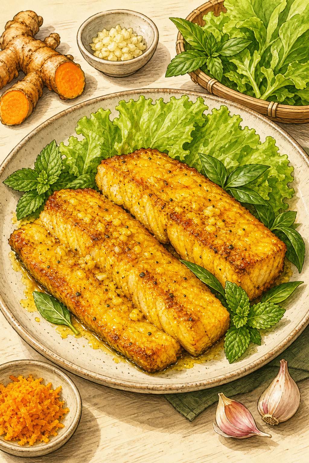 Cá Chiên Nghệ (Vietnamese Turmeric Fried Fish)