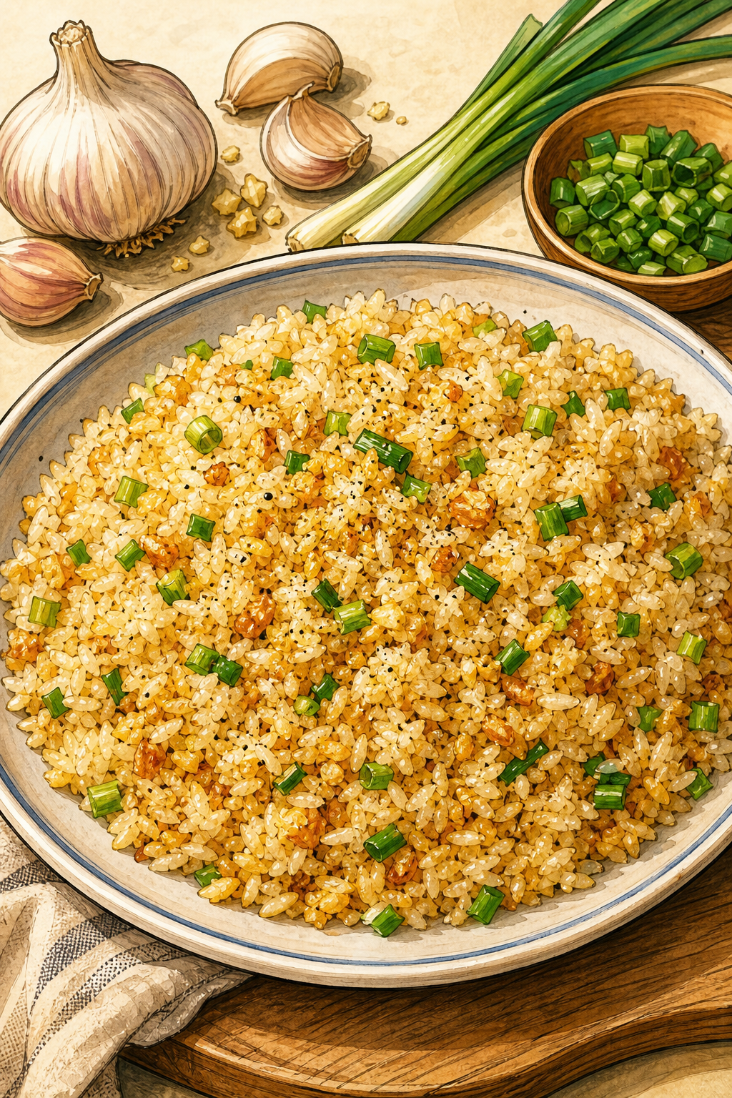 Cơm Chiên Tỏi (Vietnamese Garlic Fried Rice)