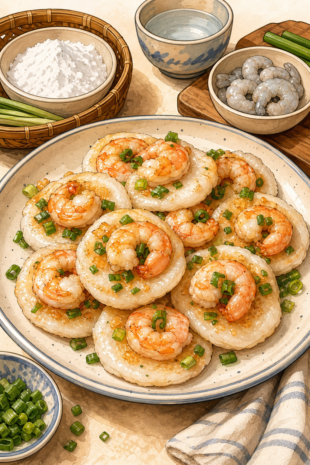 Bánh Bèo Chén (Steamed Rice Cakes with Shrimp)