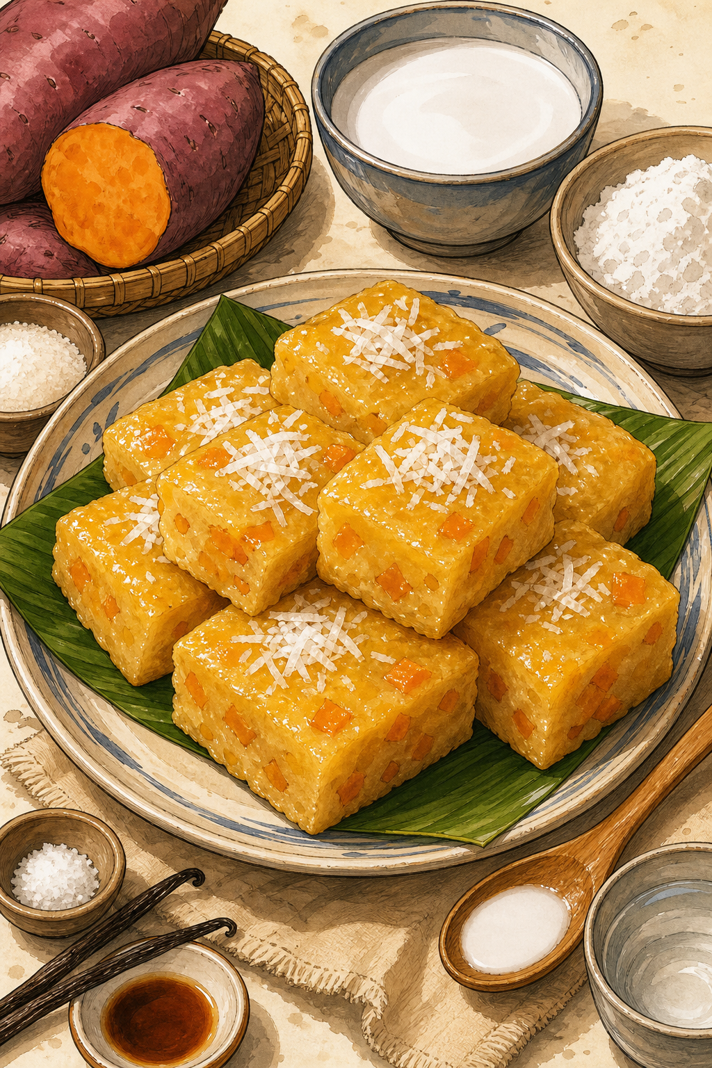 Bánh Khoai Mì Nướng (Vietnamese Baked Cassava Cake)