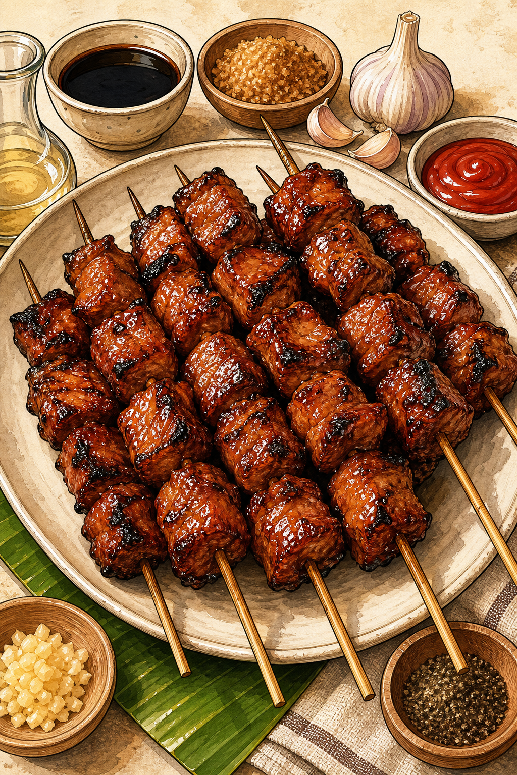 Pork Barbecue Skewers