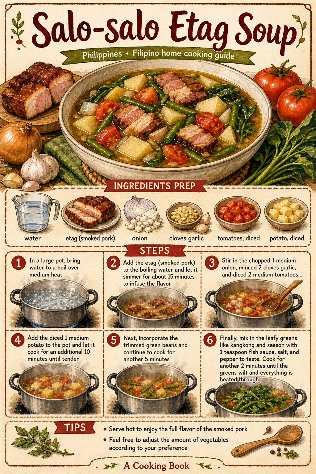 Tengba and Etag Soup illustrated step-by-step cooking guide