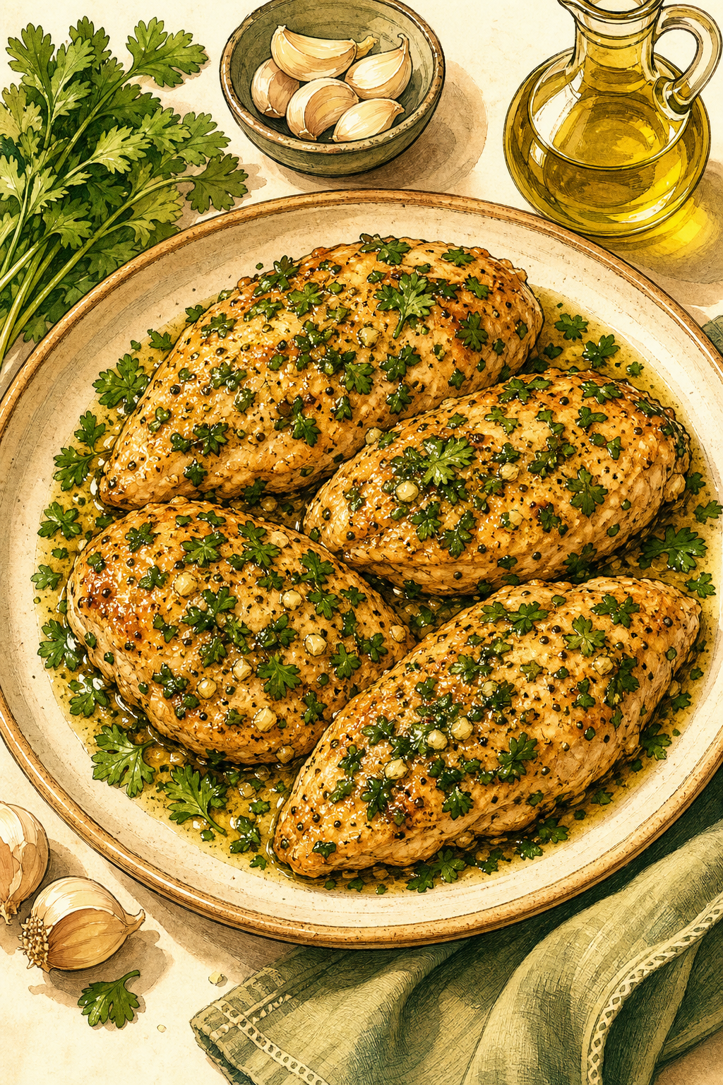 Frango Grelhado ao Alho e Coentro