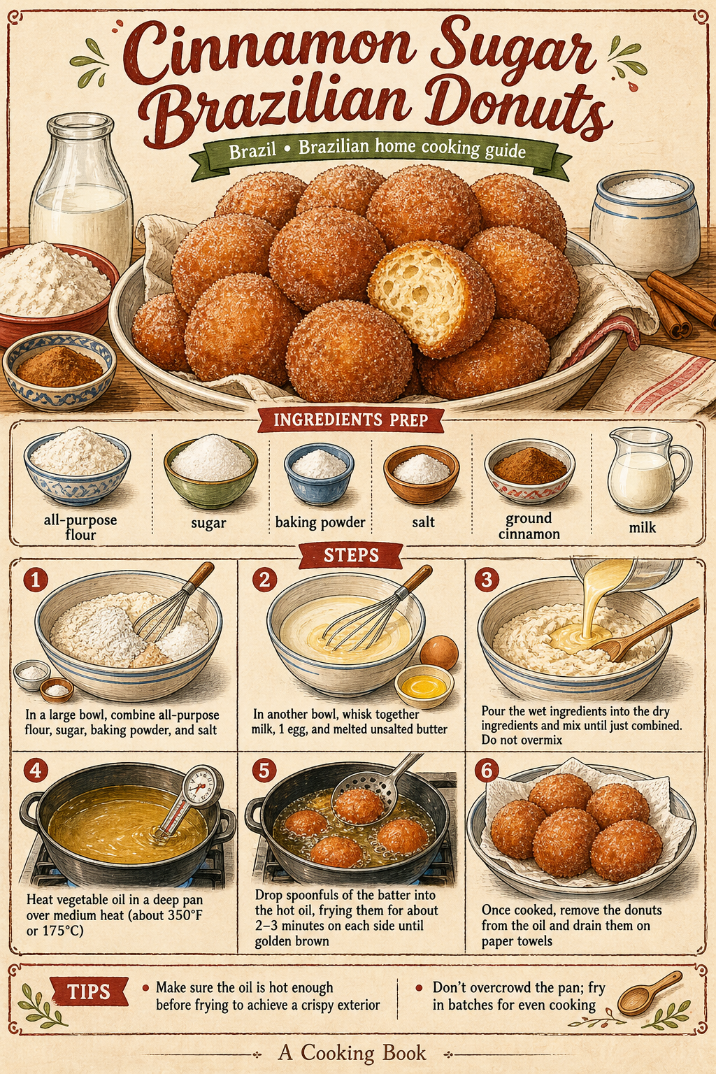 Bolinho de Chuva illustrated step-by-step cooking guide