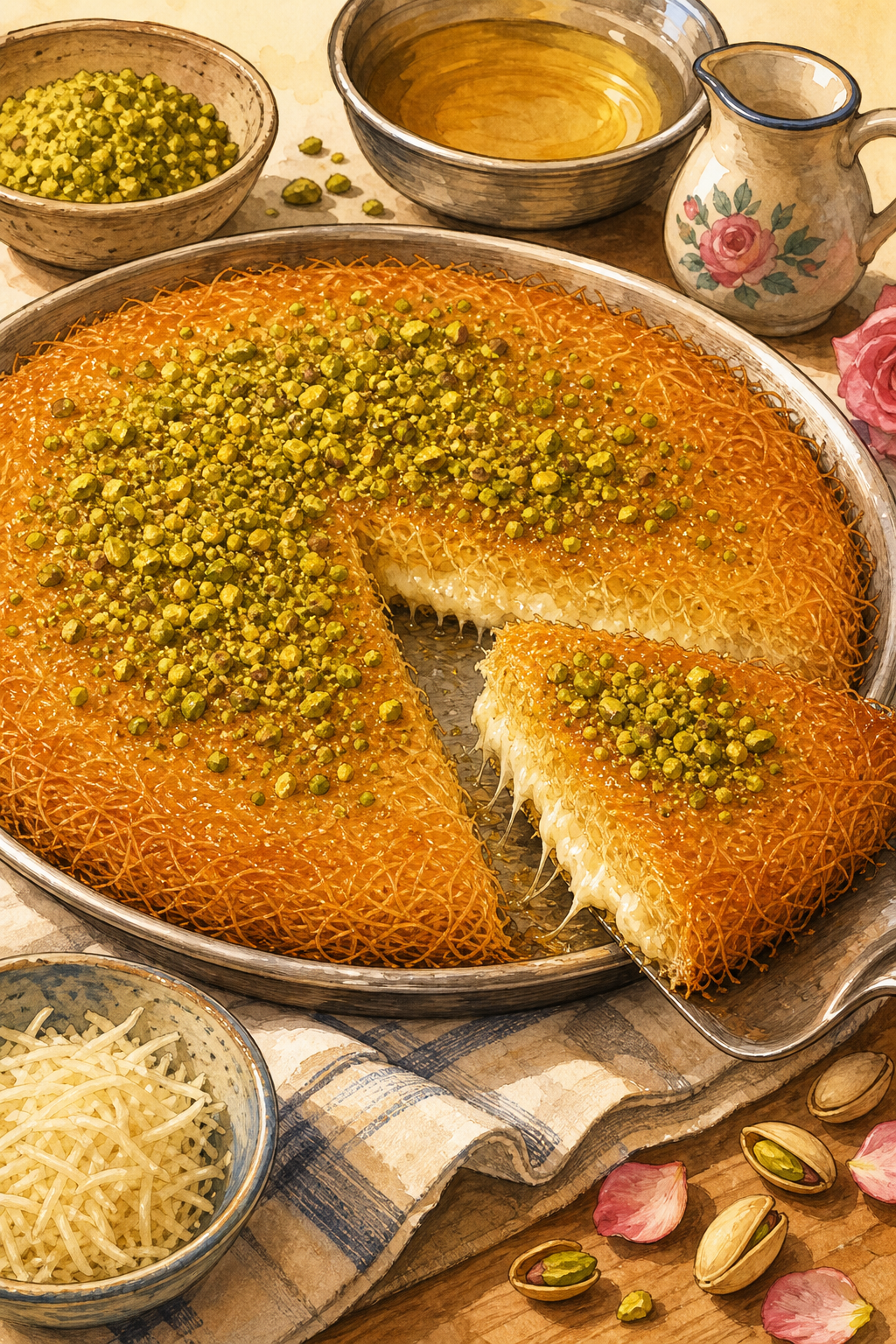 Knafeh Khishneh with Cheese
