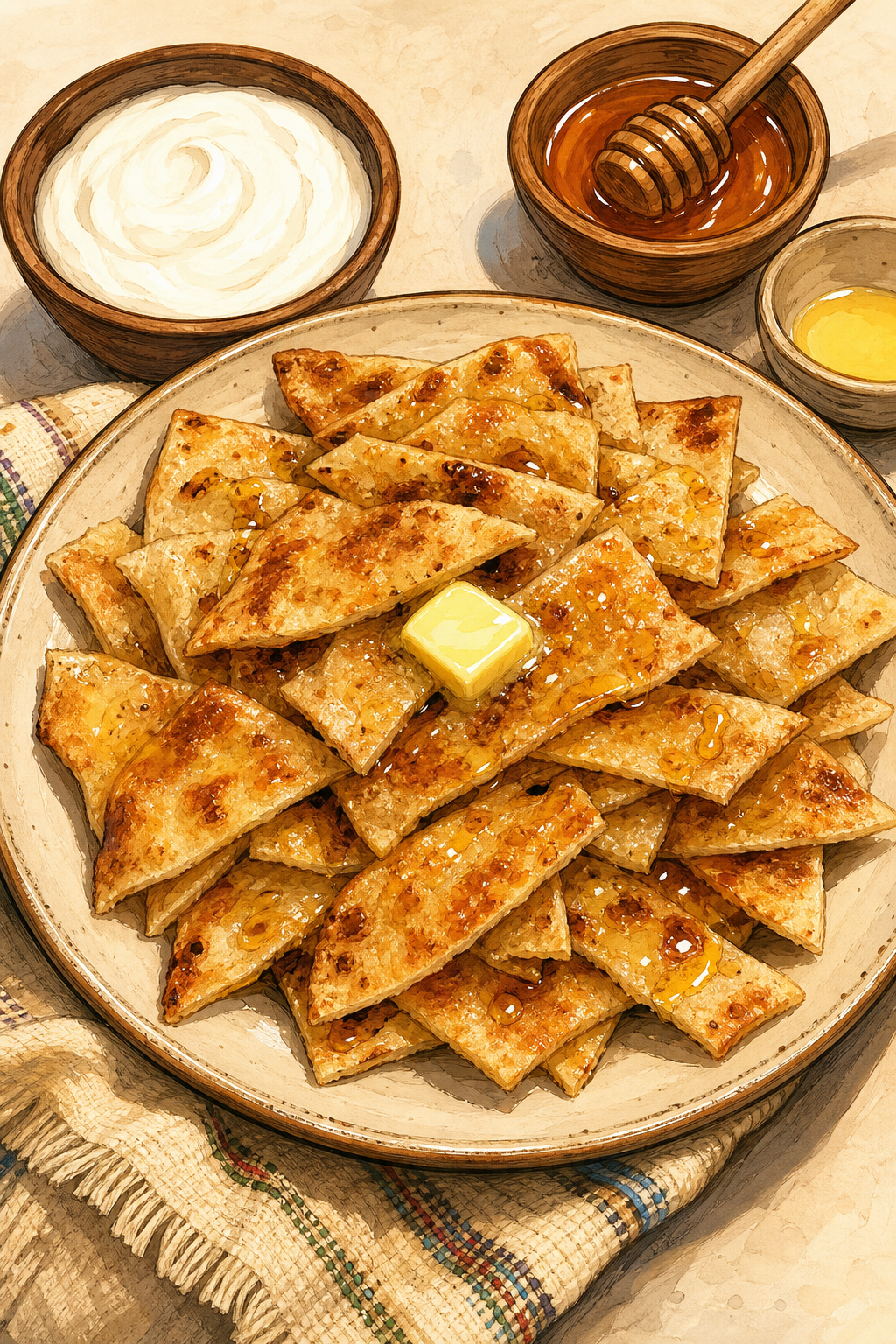Chechebsa (Kita Firfir) illustrated recipe card