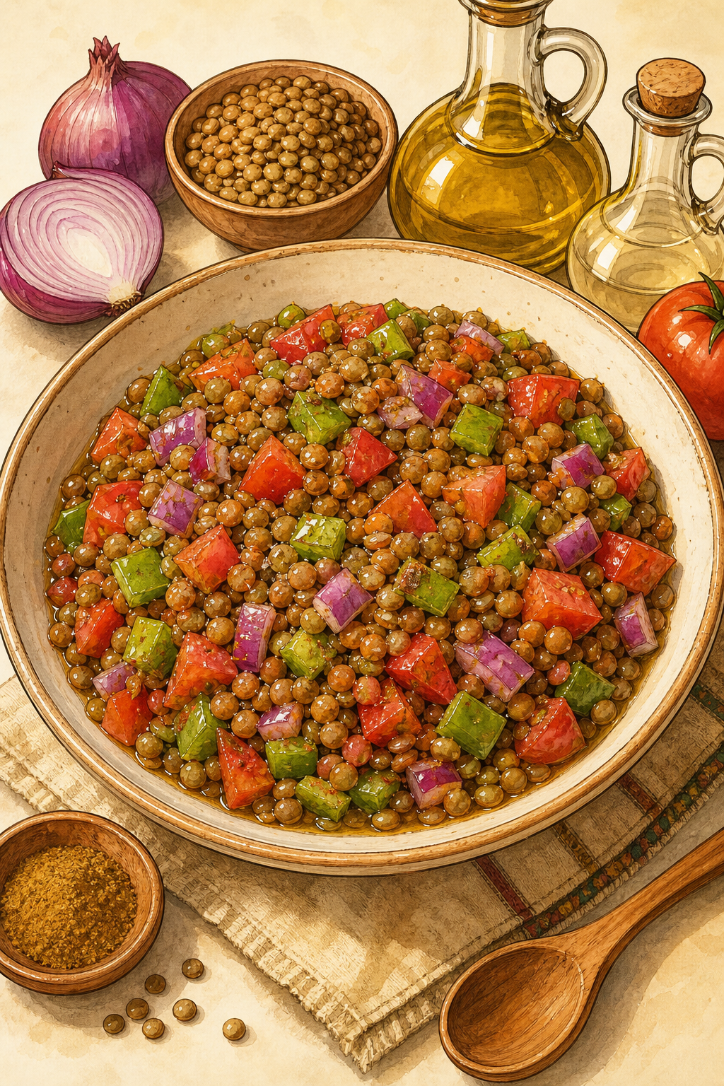 Azifa (Ethiopian Lentil Salad)
