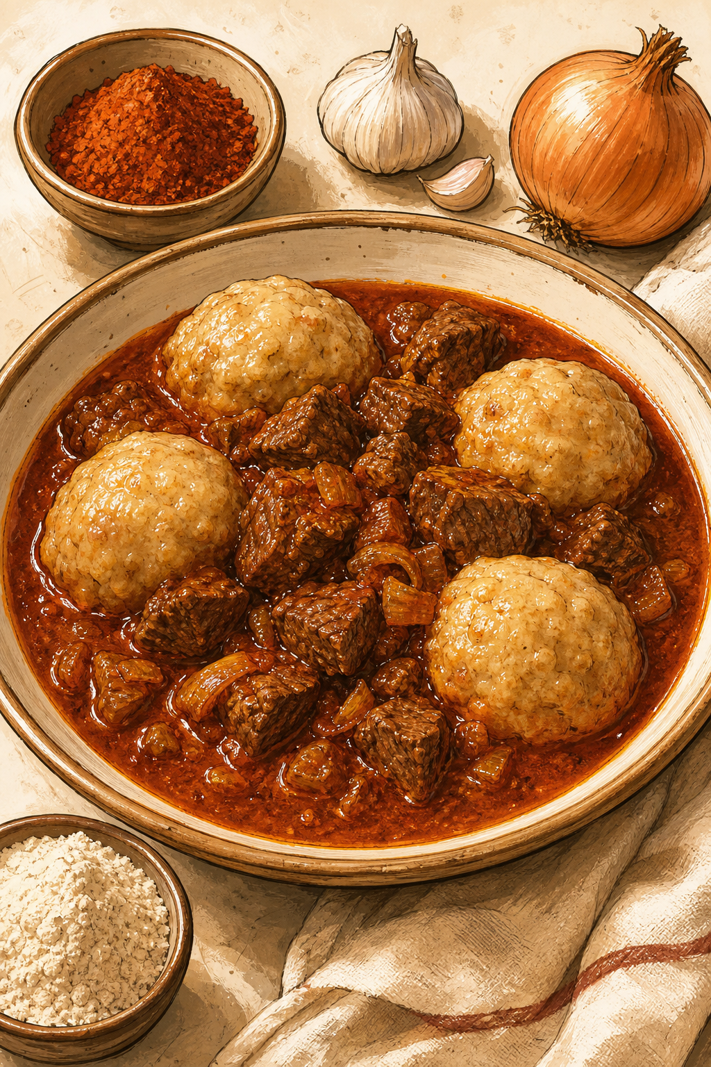 Traditional Tigrayan Tihlo with Siga Wot
