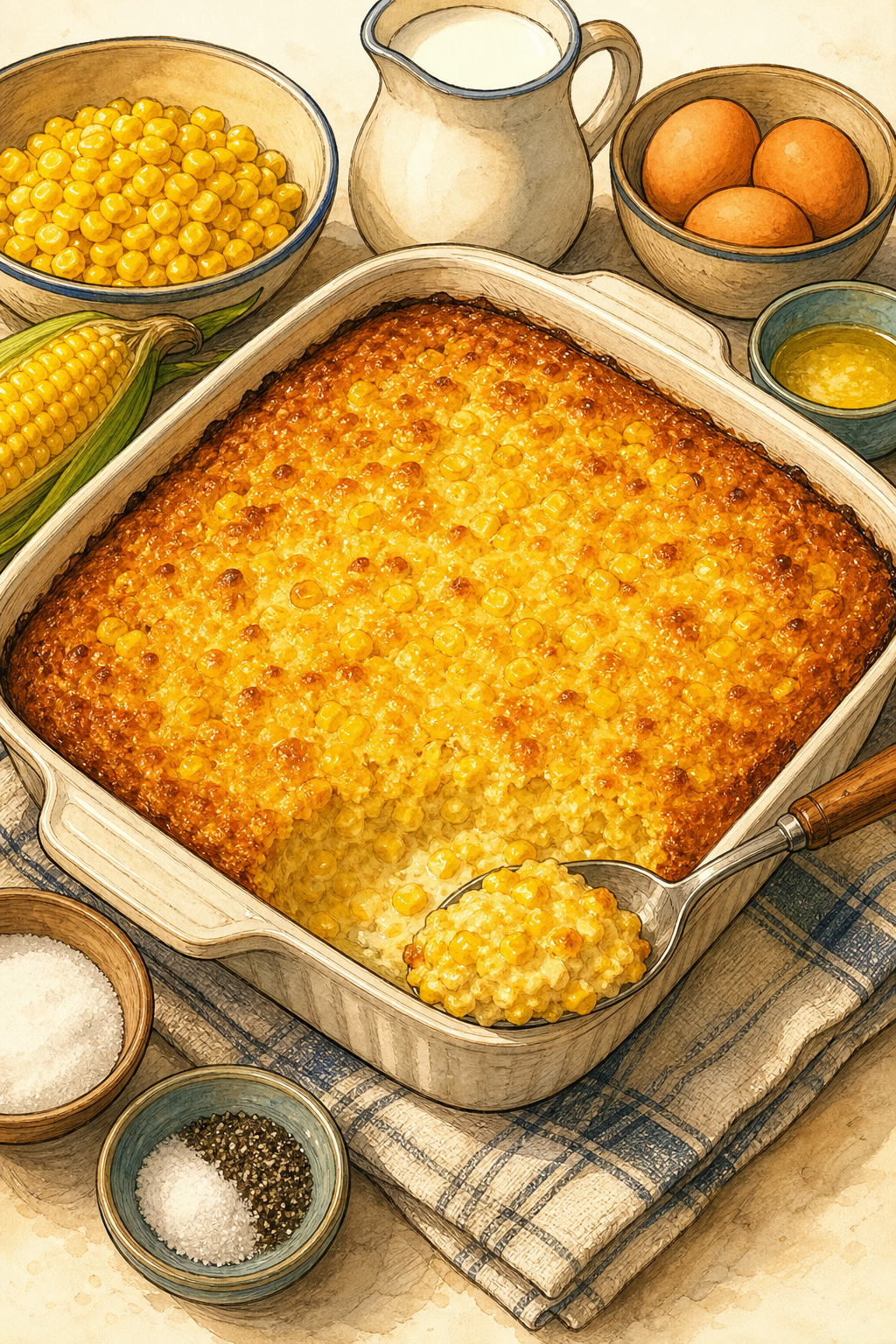 Southern Baked Corn Pudding