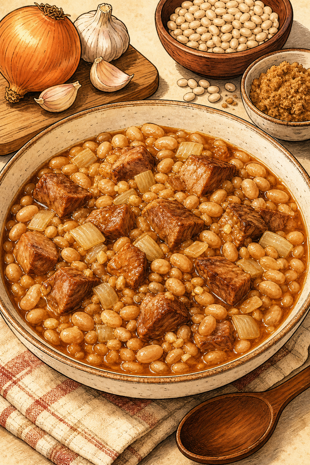 New England-Style Pork and Beans