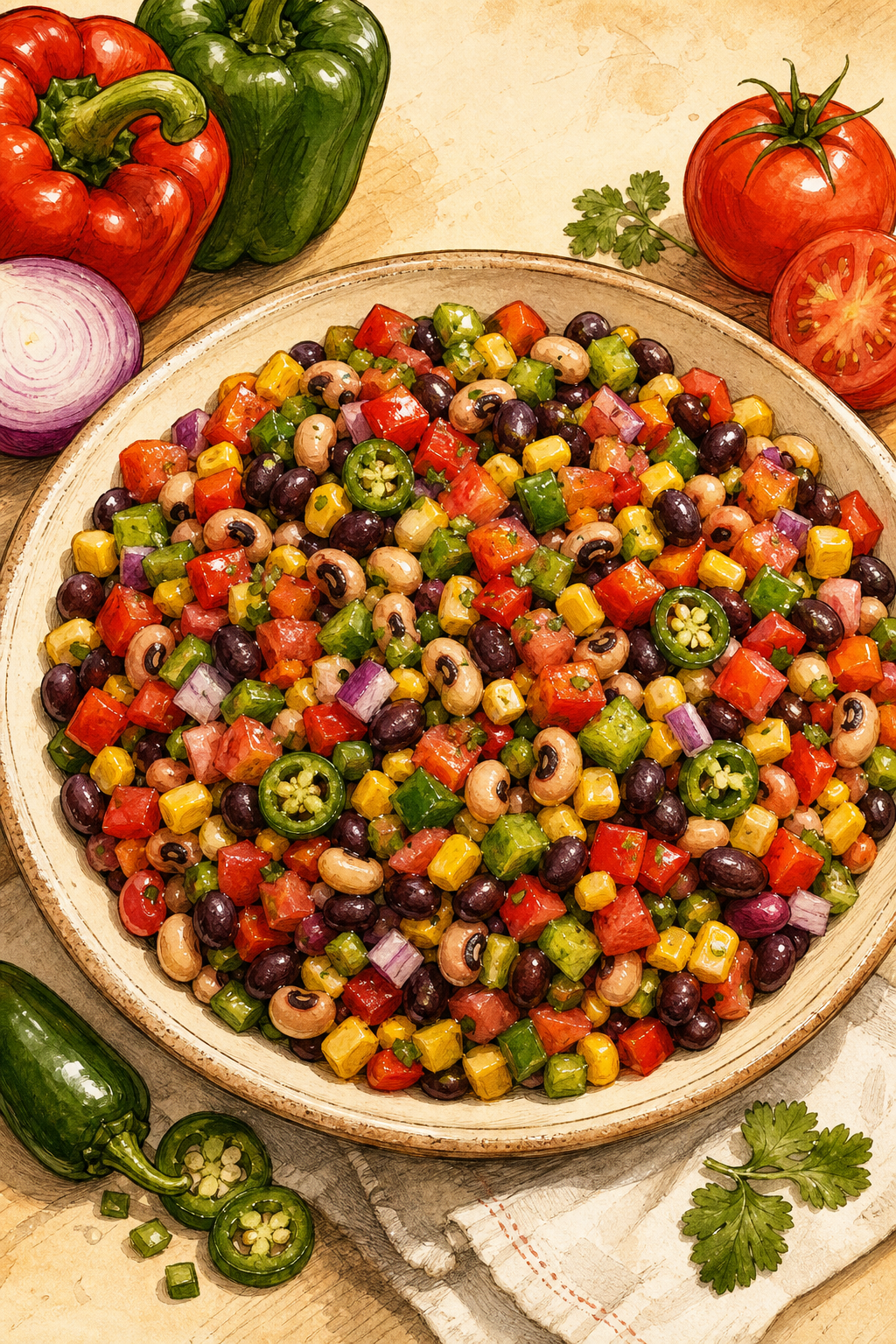 Texas Caviar with Black-Eyed Peas