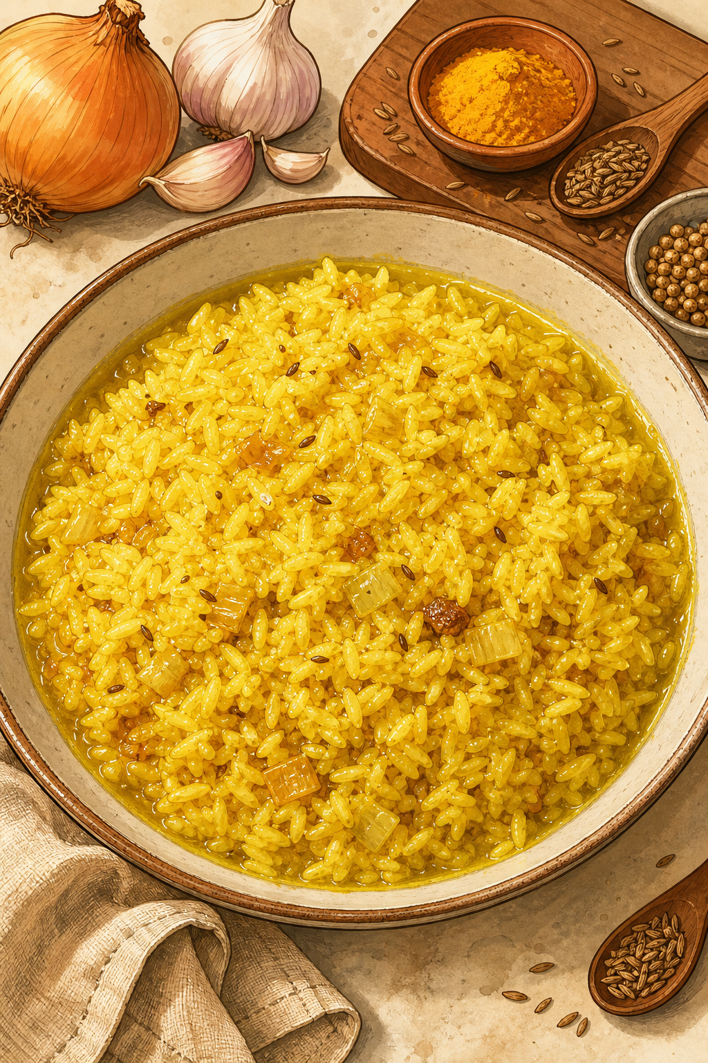 Traditional Indonesian Nasi Kuning