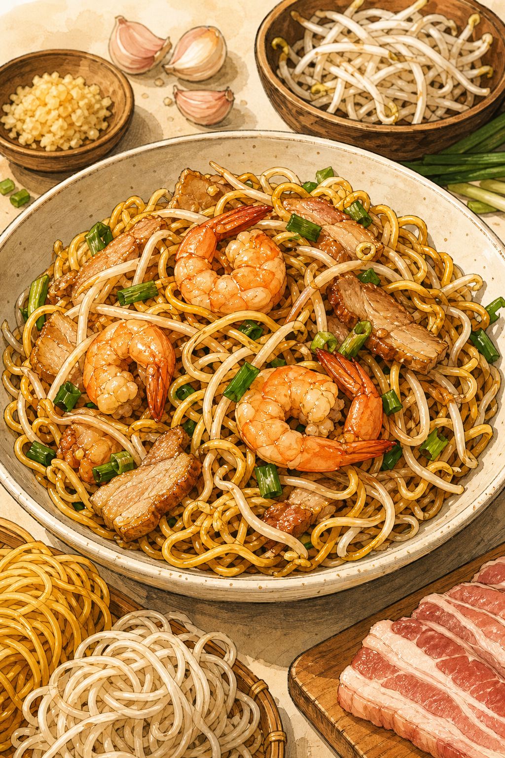 Singapore Hokkien Prawn Mee