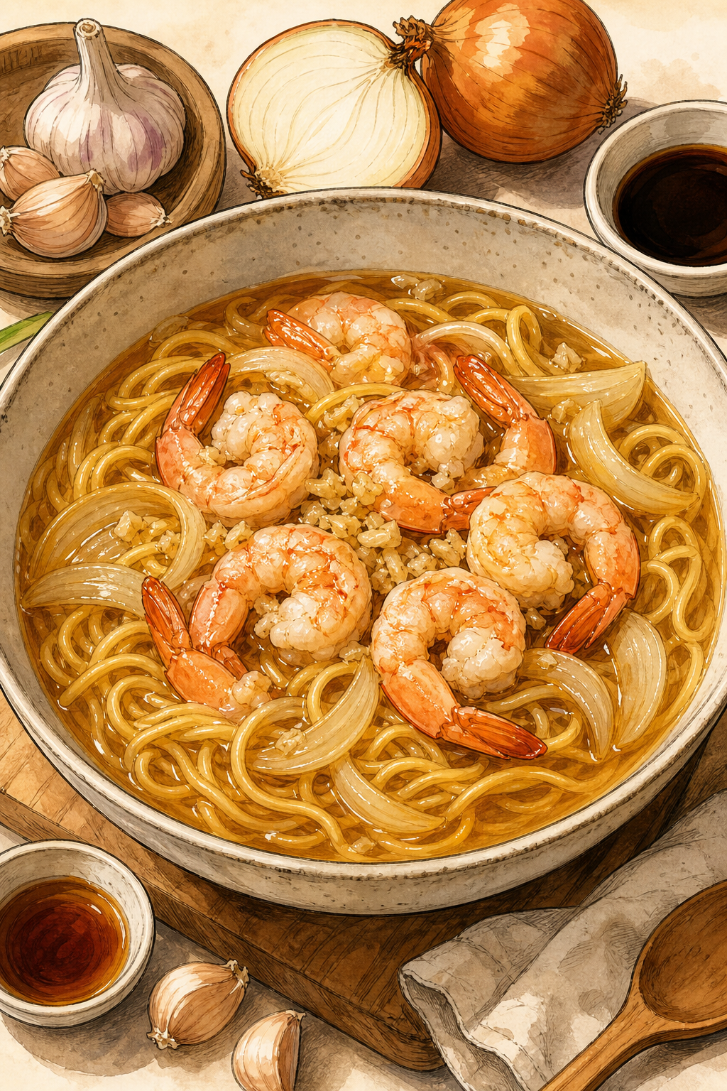 Singapore Prawn Noodle Soup (Hae Mee)
