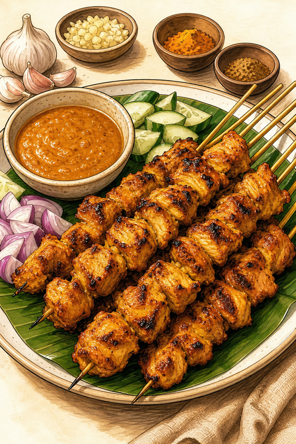 Singapore Chicken Satay