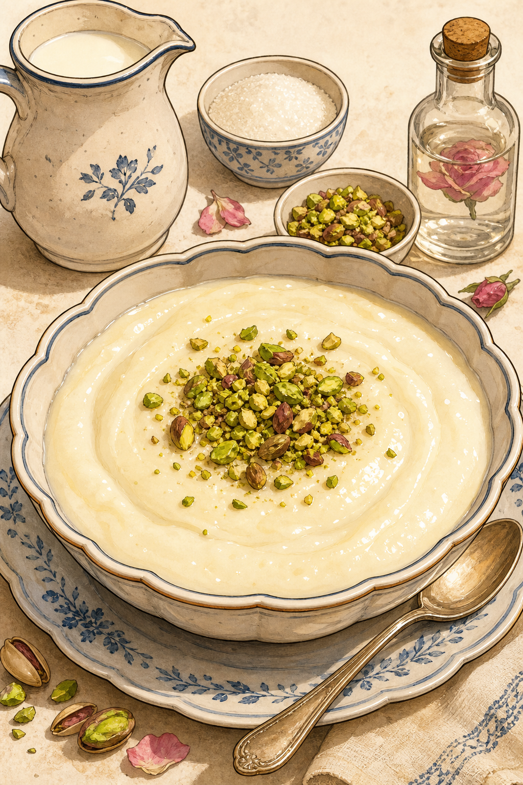 Egyptian Muhallebi (Milk Pudding)