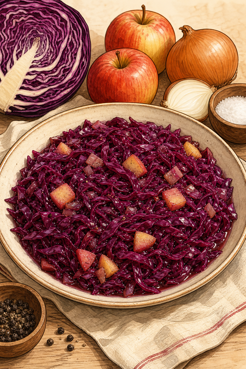 Deutscher Apfelrotkohl