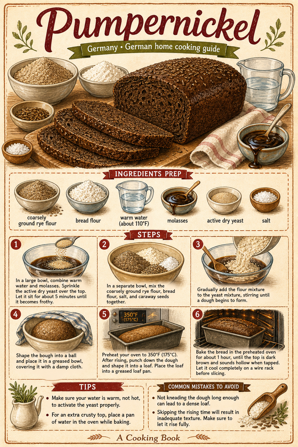 Westfälischer Pumpernickel illustrated step-by-step cooking guide