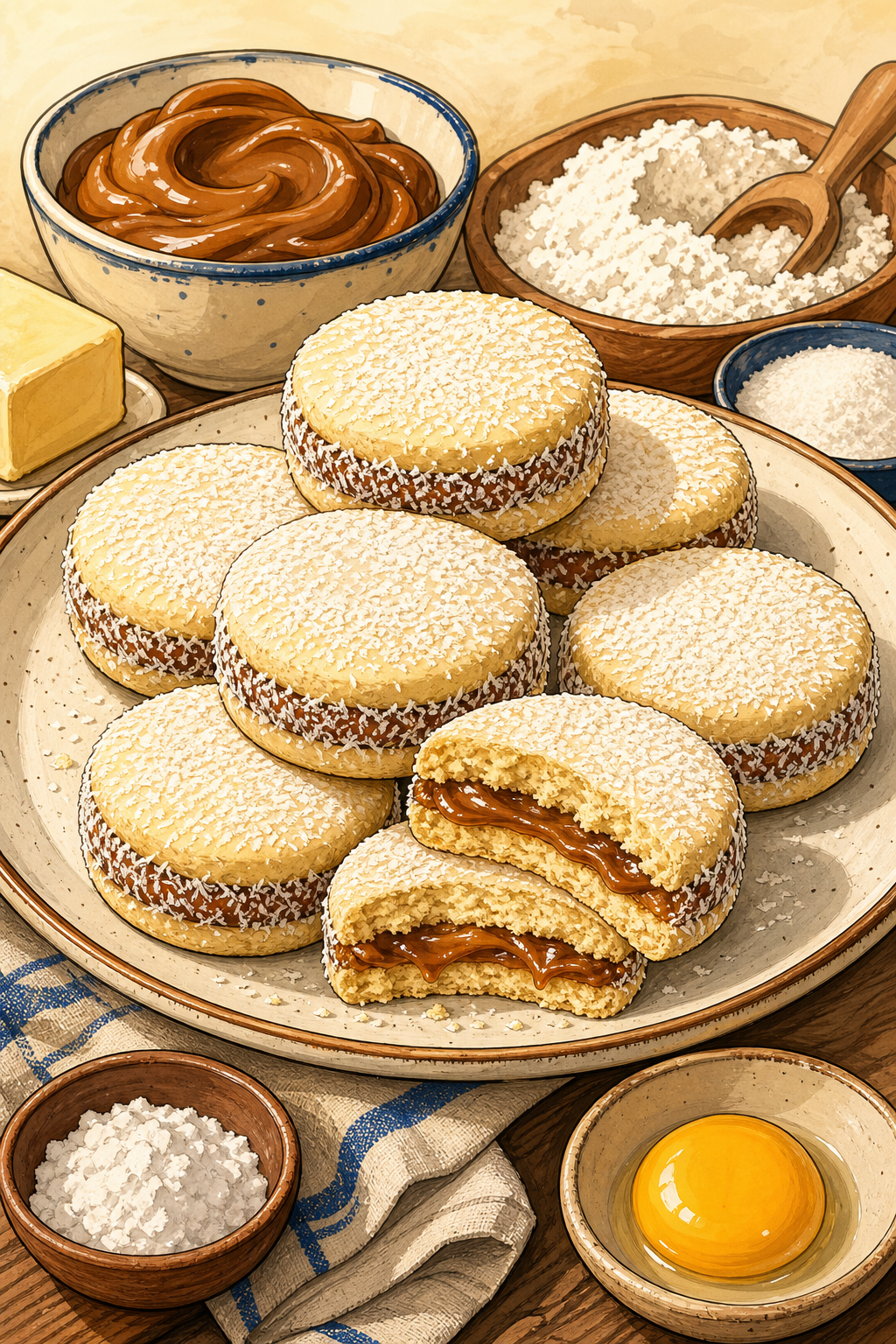 Traditional Argentine Alfajores de Maicena