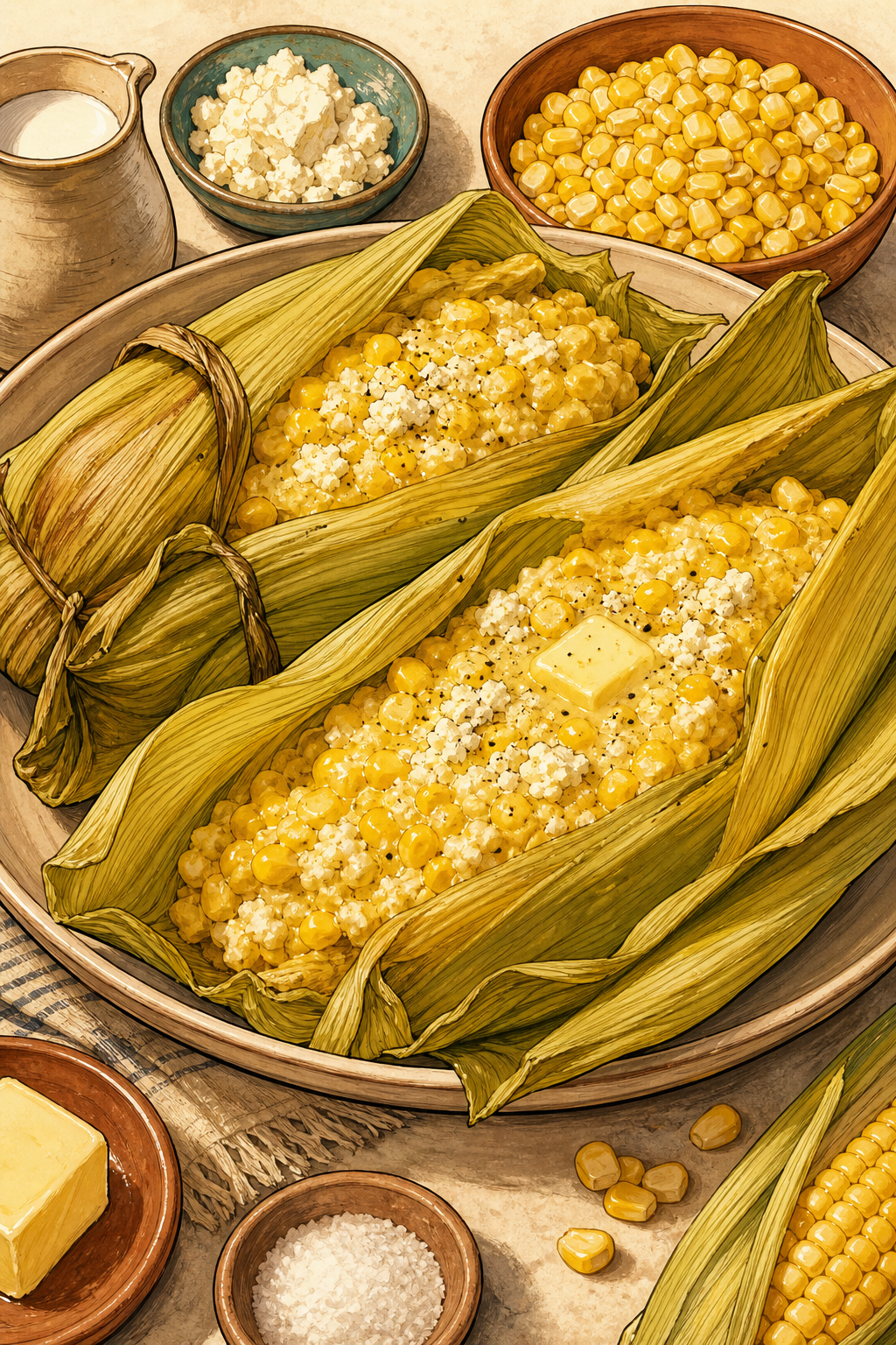 Traditional Argentine Humita en Chala