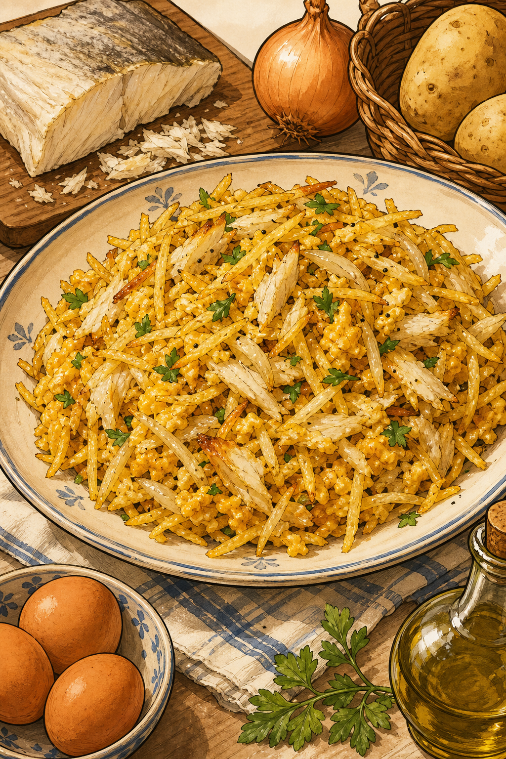 Traditional Bacalhau à Brás