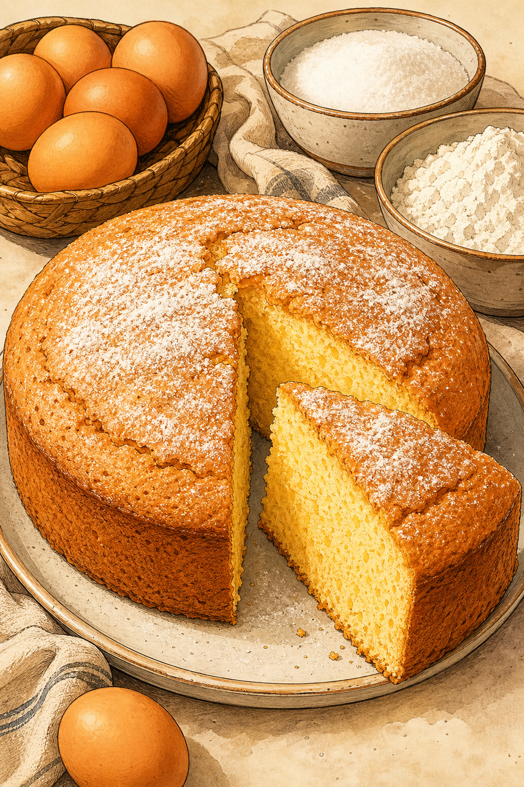 Traditional Portuguese Pão de Ló