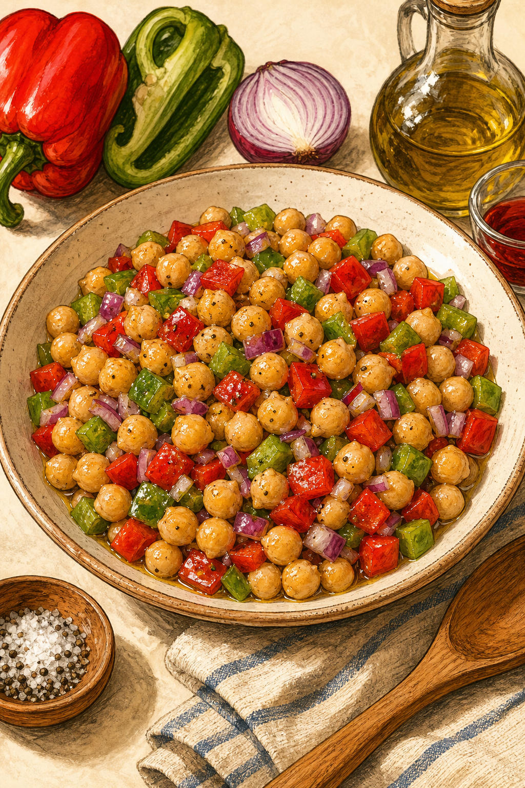 Portuguese Salada de Grão com Bacalhau