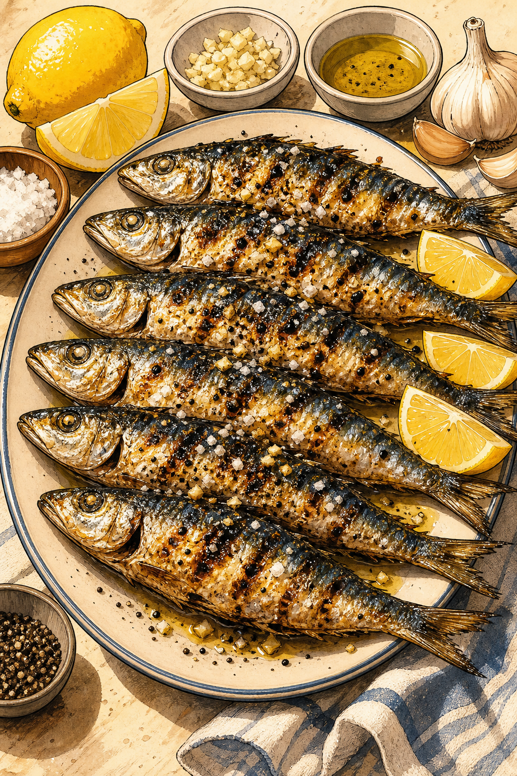 Traditional Sardinhas Assadas na Brasa