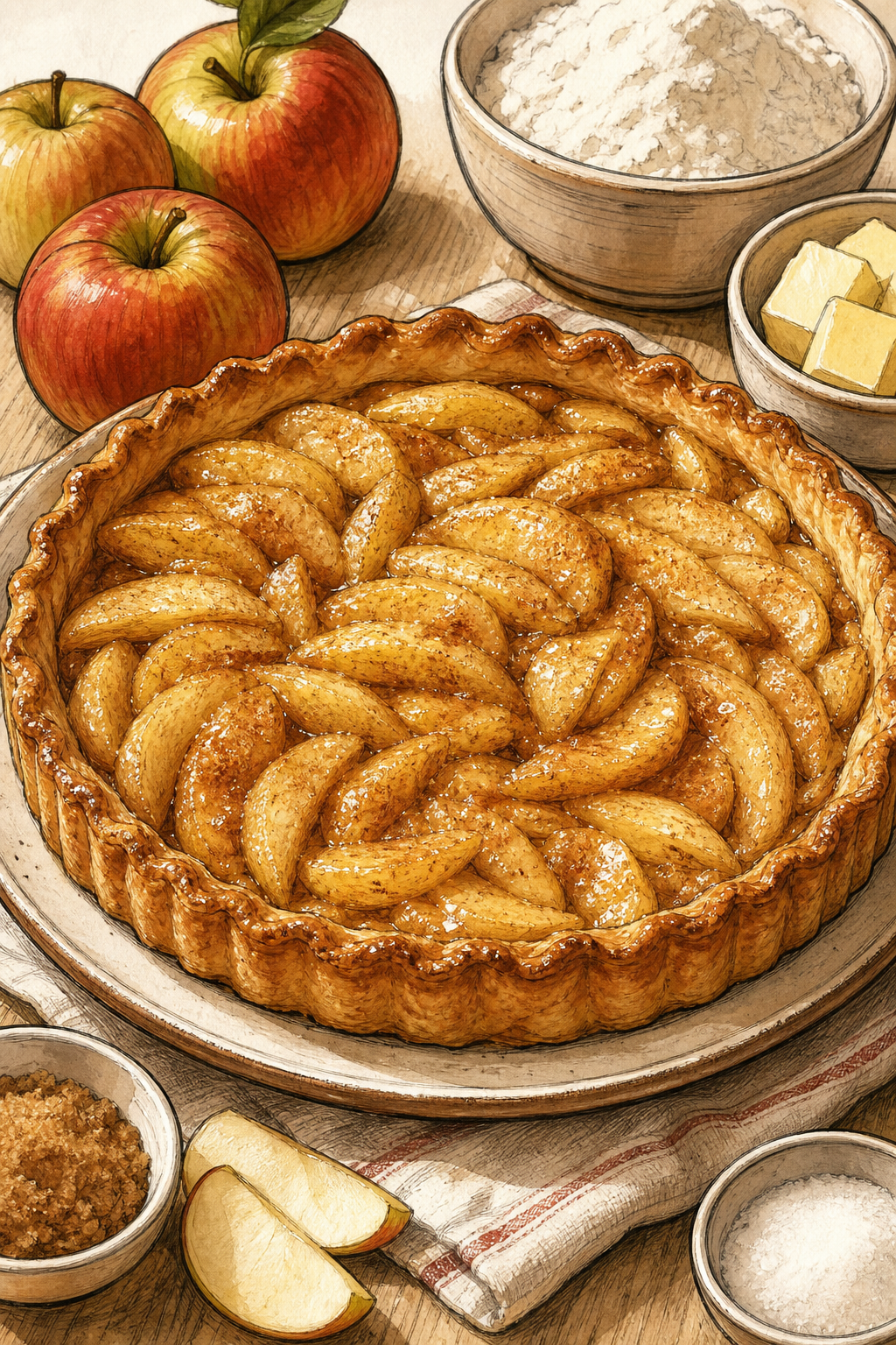 Modern Armagh Apple Open Tart
