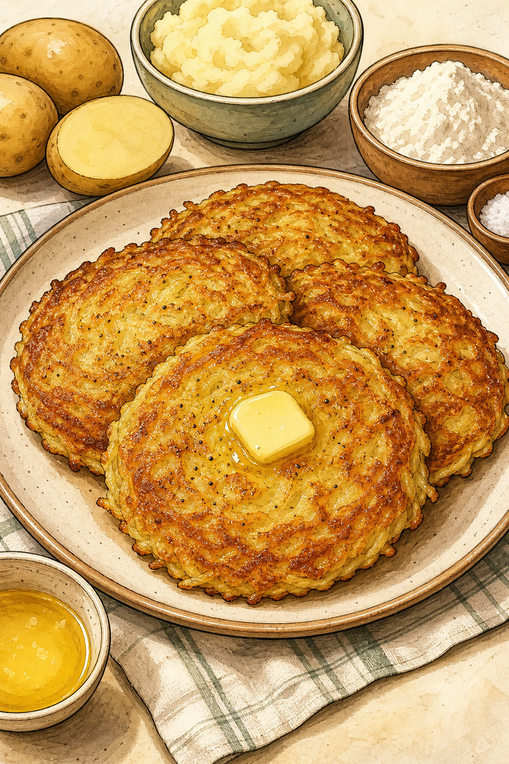 Traditional Irish Boxty Potato Pancakes